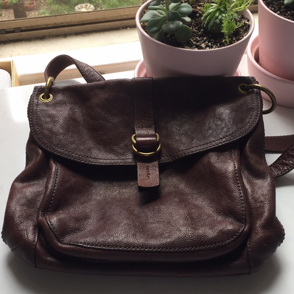 Fossil real leather crossbody